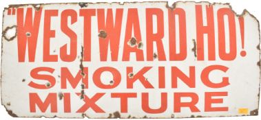 WESTWARD HO - POINT OF SALE PORCELAIN ENAMEL SHOP SIGN