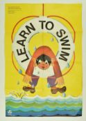 ROSPA - VINTAGE 1970S LEARN TO SWIM ACCIDENT PREVENTION POSTER