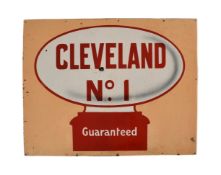 MID 20TH CENTURY CLEVELAND NO. 1 GUARANTEED ENAMEL SIGN