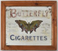EARLY 20TH CENTURY HIGNETT'S BUTTERFLY CIGARETTES MIRROR
