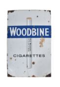 MID CENTURY WILLS WOODBINE POINT OF SALE ENAMEL SIGN