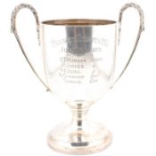 EARLY 20TH CENTURY HALLMARKED SILVER ROWING TROPHY CUP