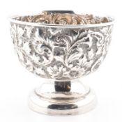 LATE VICTORIAN HALLMARKED SILVER FOOTED BOWL