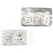 HALLMARKED SILVER A MARSTON & CO SILVER SNUFF PILL BOXES