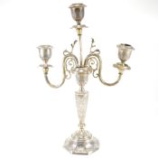 800 SILVER THREE BRANCH ARABIC CANDELABRA
