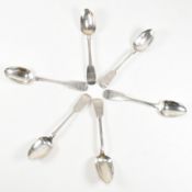 SIX 19TH CENTURY IRISH HALLMARKED SILVER DESSERT SPOONS