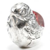SAMPSON MORDAN NOVELTY CHICK HALLMARKED SILVER PIN CUSHION