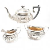 EDWARDIAN HALLMARKED SILVER TEA SERVICE