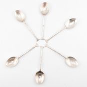 HALLMARKED SET OF 6 QUAKER END CASED TEASPOONS