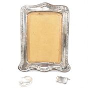 HALLMARKED SILVER PHOTO FRAME STAMP CASE & PILL BOX
