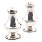 HALLMARKED SILVER PAIR OF PEPPERETTES - GEORGE BRACE & CO