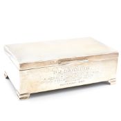 HALLMARKED SILVER WOOD LINED BOX