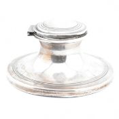 EARLY 20TH CENTURY HALLMARKED SILVER CAPSTAN INKWELL