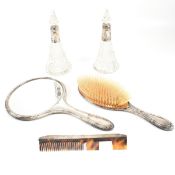 COLLECTION OF SILVER MOUNTED DRESSING TABLE ITEMS
