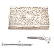 VICTORIAN SILVER NOVELTY S MORDAN TOOTHPICK