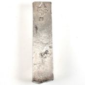 DUTCH (V.O.C.) SILVER INGOT BAR SALVAGE ROOSWIJK CARGO CIRCA 1739