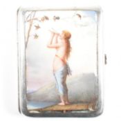 19TH CENTURY AUSTRO HUNGARIAN 900 SILVER ENAMEL CIGARETTE CASE