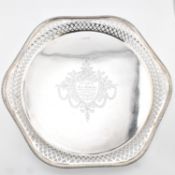 EDWARDIAN HALLMARKED SILVER SALVER