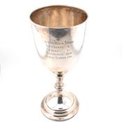 EARLY 20TH CENTURY HALLMARKED SILVER ROWING TROPHY CUP