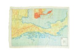 WWII SECOND WORLD WAR SILK ESCAPE MAP - BURMA