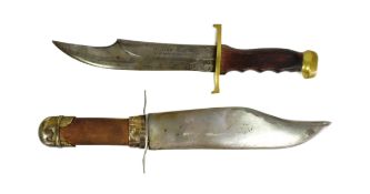 TWO VINTAGE BOWIE STYLE HUNTING KNIVES