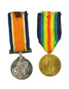 WWI FIRST WORLD WAR BRITISH MEDAL PAIR - BORDER REGIMENT