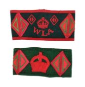 WWII SECOND WORLD WAR WOMENS LAND ARMY ARMBANDS