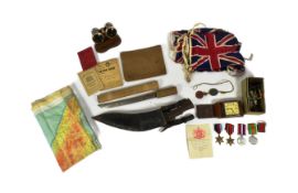 WWII SECOND WORLD WAR OFFICERS MEDALS & PERSONAL EFFECTS