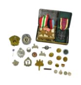 COLLECTION OF SECOND WORLD WAR MILITARY BADGES & MEDALS