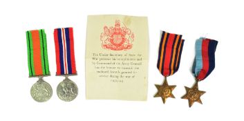 WWII SECOND WORLD WAR MEDAL GROUP