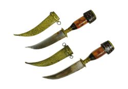 PAIR OF SYRIAN JAMBIYA DAGGERS