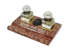 WWII SECOND WORLD WAR GERMAN DESK SET WITH WOUND BADGE