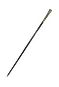 IMPERIAL RUSSIAN SILVER MOUNTED SWORD STICK WITH CONCEALED SHOT