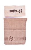 WWII SECOND WORLD WAR GERMAN ARMBAND & LINEN SACK