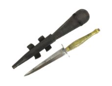 EARLY SECOND WORLD WAR FAIRBAIRN SYKES FIGHTING KNIFE - USMC