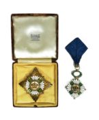 ORDER OF THE YUGOSLAV CROWN BREAST STAR & SASH BADGE