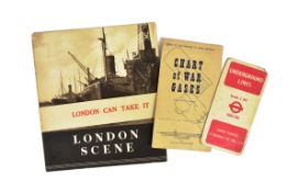 WW2 LONDON CIVILIAN INTEREST. 1941 TUBE MAP, LONDON SCENES & 1