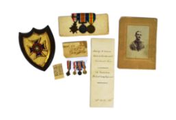 WWI FIRST WORLD WAR MEDAL TRIO & RELATING EMPHEMERA