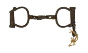 19TH CENTURY VICTORIAN HIATT HANDCUFF SHACKLES