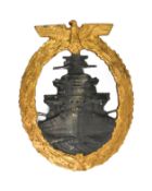 SECOND WORLD WAR GERMAN KRIEGSMARINE HIGH SEAS FLEET BADGE