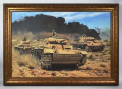 DAVID PENTLAND - BATTLE FOR GAZALA - OIL ON CANVAS