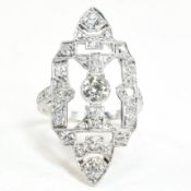 PLATINUM & DIAMOND PANEL RING