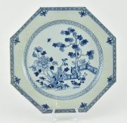 KANGXI BLUE AND WHITE CERAMIC OCTAGONAL CHARGER 清 青花八角盘