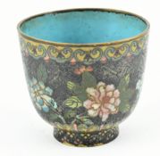 QING DYNASTY CLOISONNE ENAMELLED CUP 清 铜胎掐丝珐琅茶杯