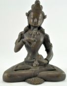 QING DYNASTY TIBETAN BRONZE VAJRASATTA BUDDHA 清 铜金刚萨埵座像