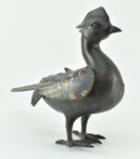 JAPANENSE MEIJI CLOISONNE BIRD KORO CENSER 日本明治掐丝珐琅香炉