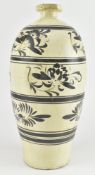 CIZHOU VASE IN FORM OF A MEIPING 磁州窯白地褐彩花卉紋梅瓶