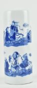 REPUBLIC PERIOD BLUE AND WHITE INCENSE HOLDER 清 青花八仙过海香筒