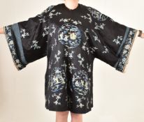 CHINESE HAND EMBROIDERED SATIN CHEONGSAM DRESS 清人物故事旗袍