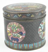 QING DYNASTY CLOISONNE TEA CADDY 清 掐丝珐琅茶业罐